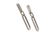 Diamond Drop Earrings - Sterling Silver - 0.15ctw