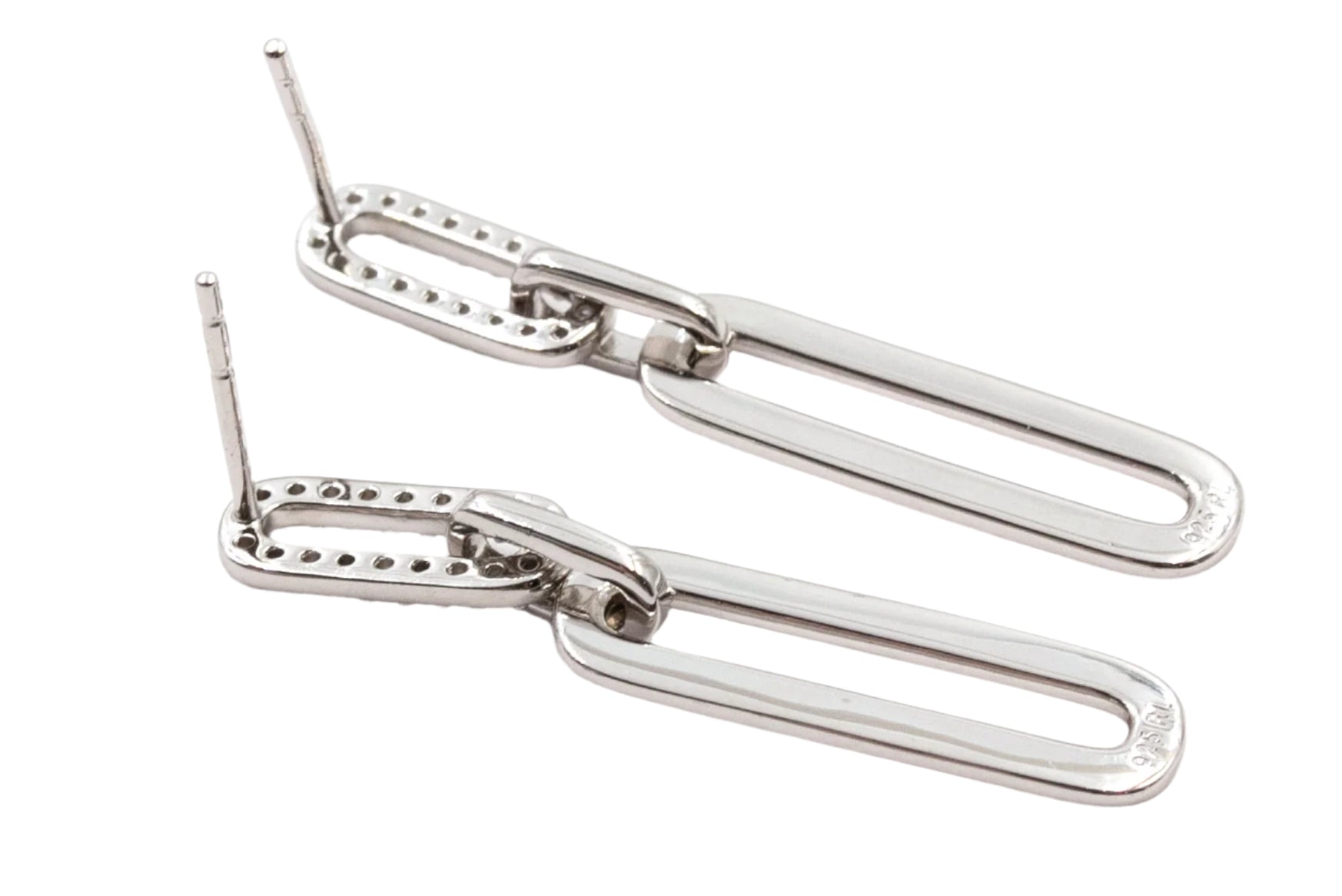 Diamond Drop Earrings - Sterling Silver - 0.15ctw