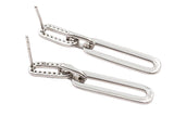 Diamond Drop Earrings - Sterling Silver - 0.15ctw