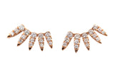 Diamond Arc Earrings - 14k Rose Gold - 0.50ctw