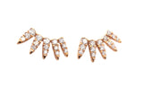 Diamond Arc Earrings - 14k Rose Gold - 0.50ctw