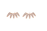 Diamond Arc Earrings - 14k Rose Gold - 0.50ctw