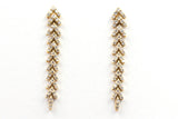 Diamond Fishtail Earrings - 14k Yellow Gold - 0.86ctw