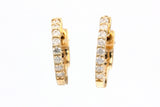 Diamond Hoop Earrings - 14k Yellow Gold - 0.25ctw