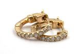 Diamond Hoop Earrings - 14k Yellow Gold - 0.25ctw