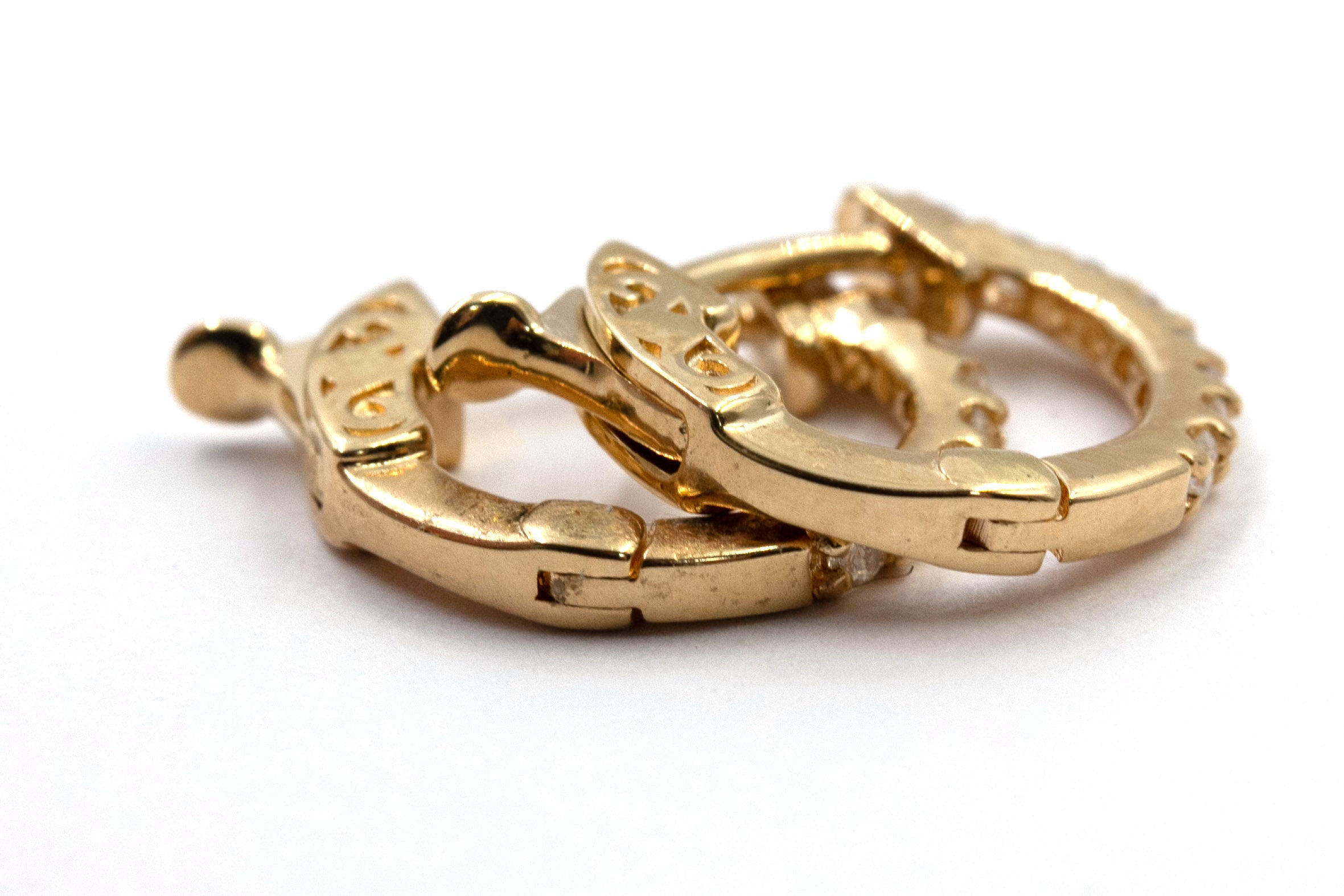 Diamond Hoop Earrings - 14k Yellow Gold - 0.25ctw