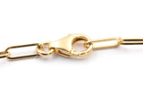 Gold Paperclip Chain Necklace - 14k Yellow Gold