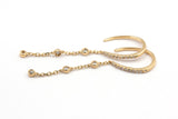 Diamond Dangle Earrings - 14k Yellow Gold - 0.20ctw