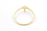 Diamond Cross Ring - 10k Yellow Gold - 0.050ctw