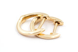 Gold Huggie Earrings - 14k Yellow Gold - 11mm