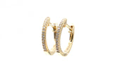 Diamond Huggie Earrings - 14k Yellow Gold - 12.5mm - 0.14ctw