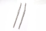 Long Diamond Drop Earrings - 14k White Gold - 1.06ctw