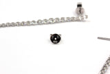Long Diamond Drop Earrings - 14k White Gold - 1.06ctw