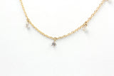 Diamond Station Necklace - 14k Yellow Gold - 0.45ctw