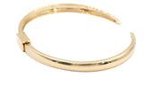Hinged Gold Cuff Bracelet - 14k Yellow Gold