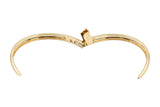 Hinged Gold Cuff Bracelet - 14k Yellow Gold