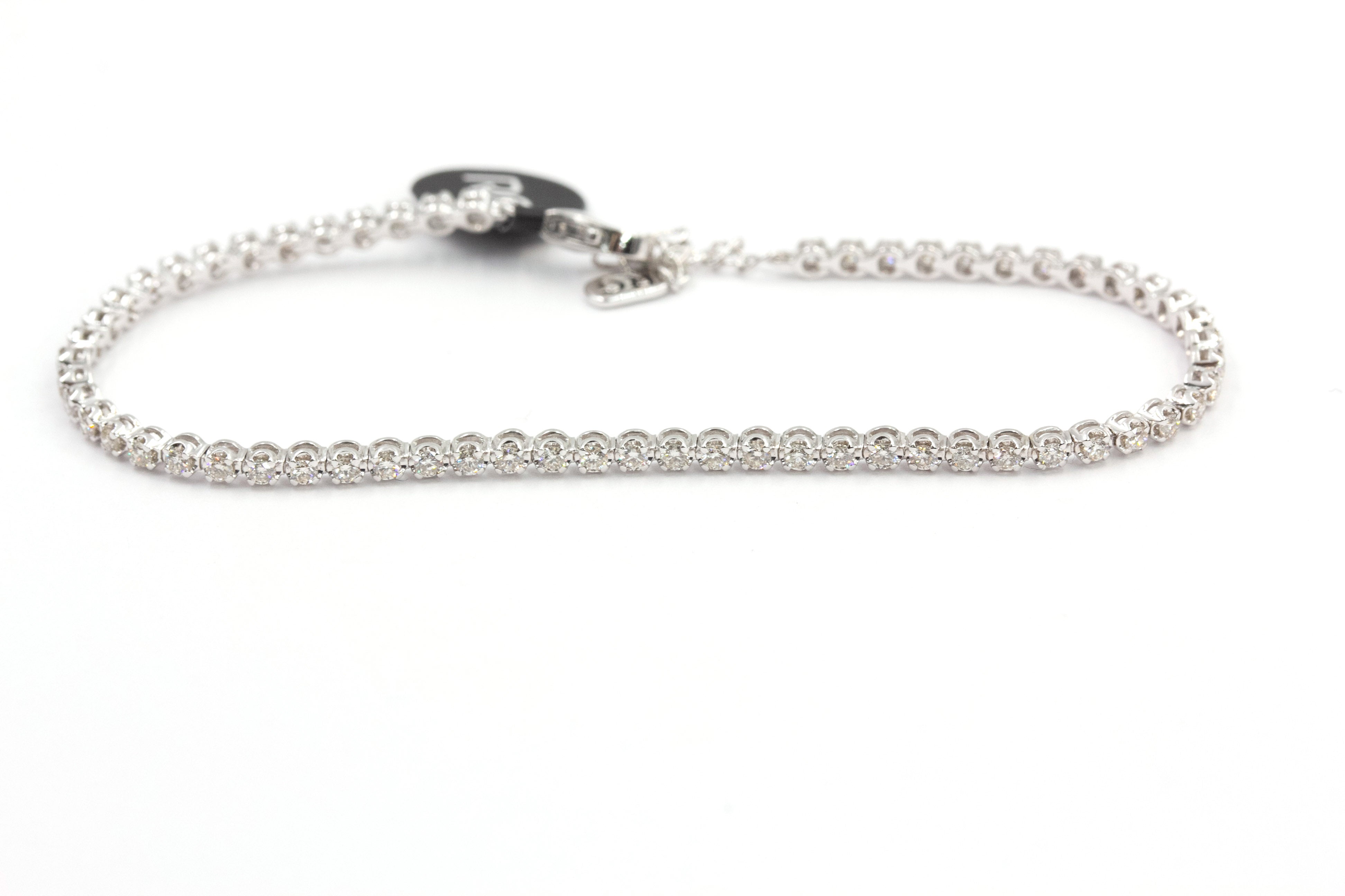 Diamond Tennis Bracelet - 14k White Gold - 0.91ctw