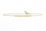 Dainty Diamond Bracelet - 14k Yellow Gold - 0.08ctw
