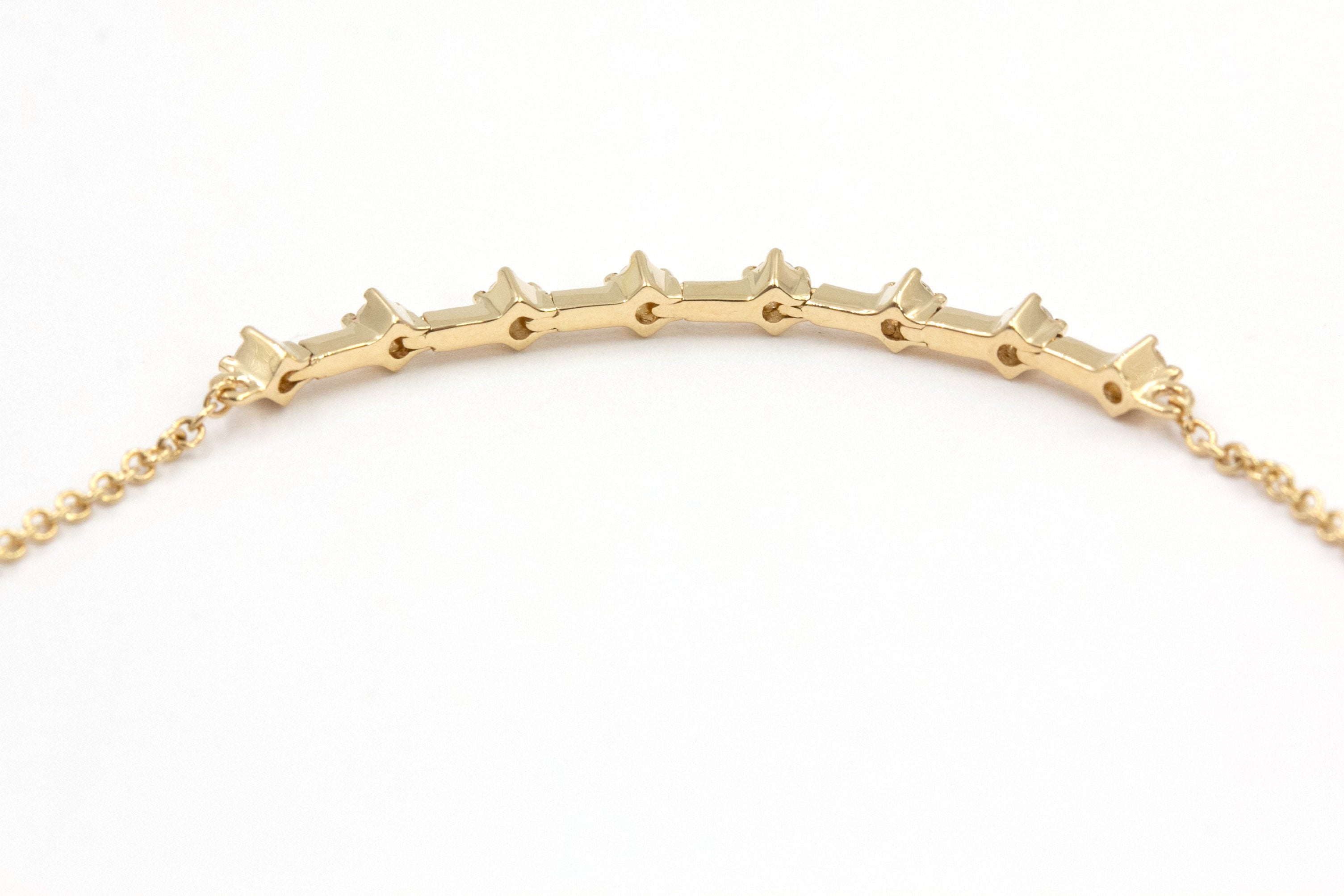 Dainty Diamond Bracelet - 14k Yellow Gold - 0.08ctw