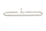 Bezel Diamond Tennis Bracelet - 14k White Gold - 0.89ctw