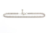 Bezel Diamond Tennis Bracelet - 14k White Gold - 0.89ctw