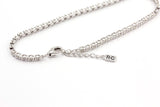 Bezel Diamond Tennis Bracelet - 14k White Gold - 0.89ctw