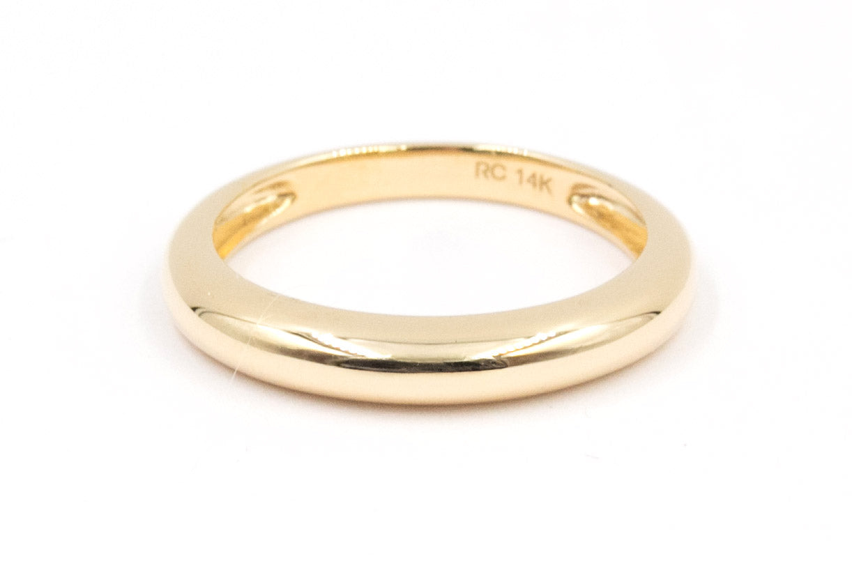Gold Dome Ring - 14k Yellow Gold