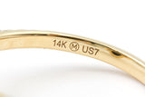 Diamond an Black Onyx Clover Ring - 14k Yellow Gold - 0.24ctw