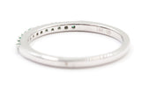 Emerald Stackable Band - 14k White Gold