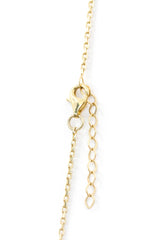 Malachite Clover Necklace - 10k Yellow Gold