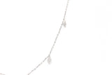 Marquise Diamond Drop Necklace - 14k White Gold- 0.14ctw