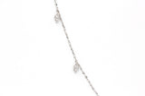 Marquise Diamond Drop Necklace - 14k White Gold- 0.14ctw