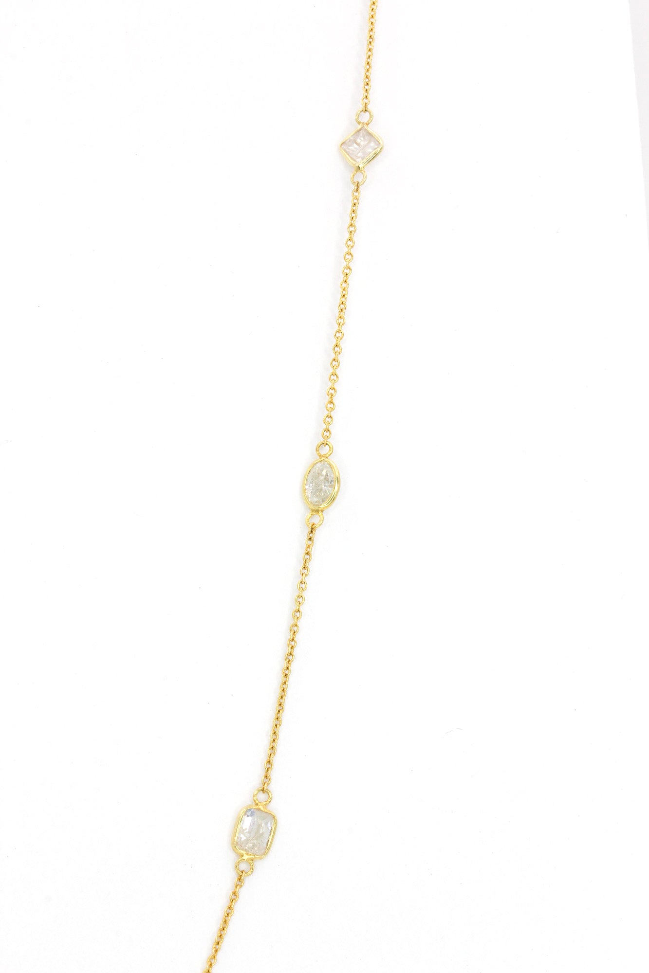 Mixed Fancy Cut Diamond Necklace - 14k Yellow Gold - 2.80ctw