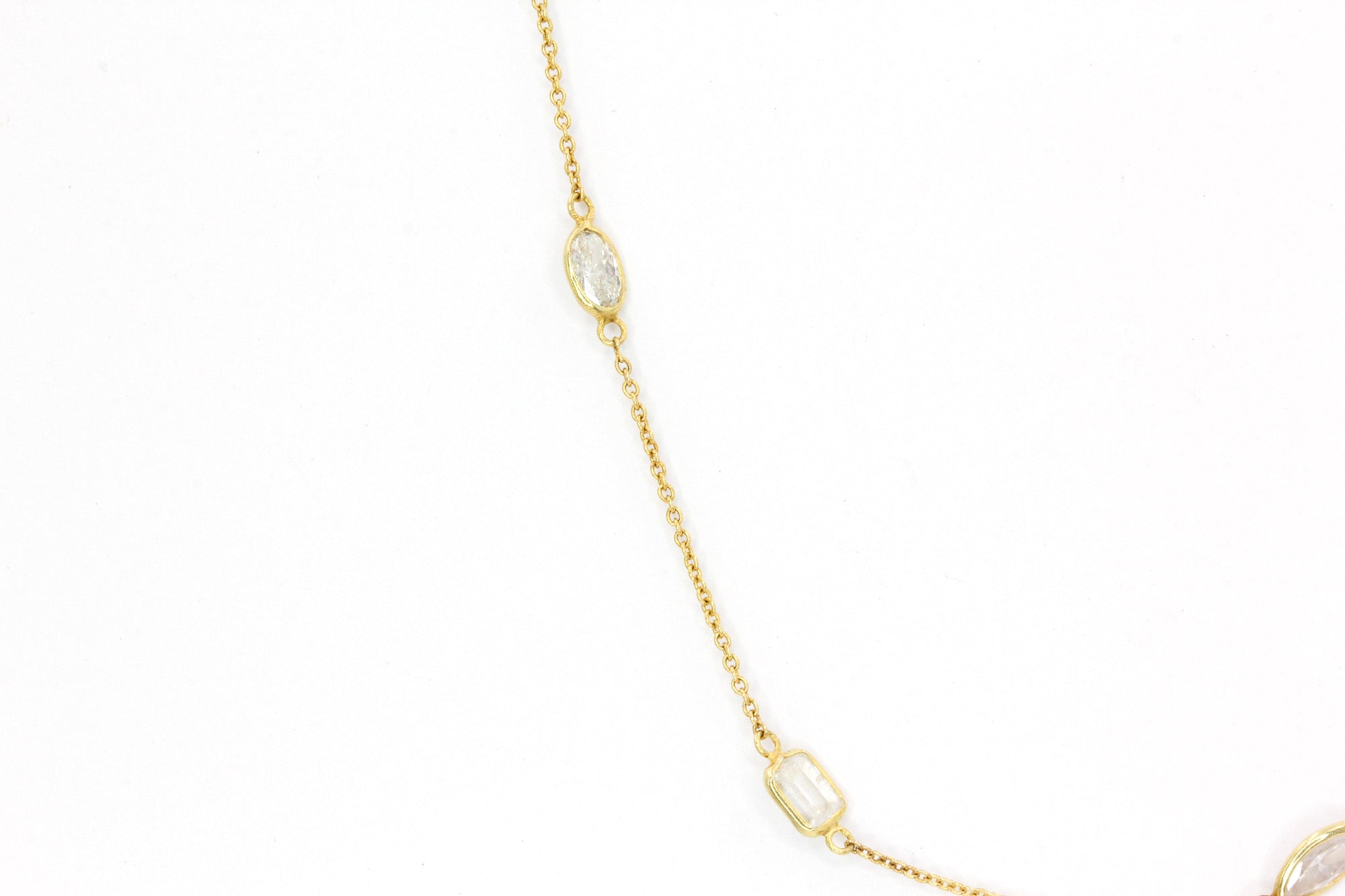 Mixed Fancy Cut Diamond Necklace - 14k Yellow Gold - 2.80ctw