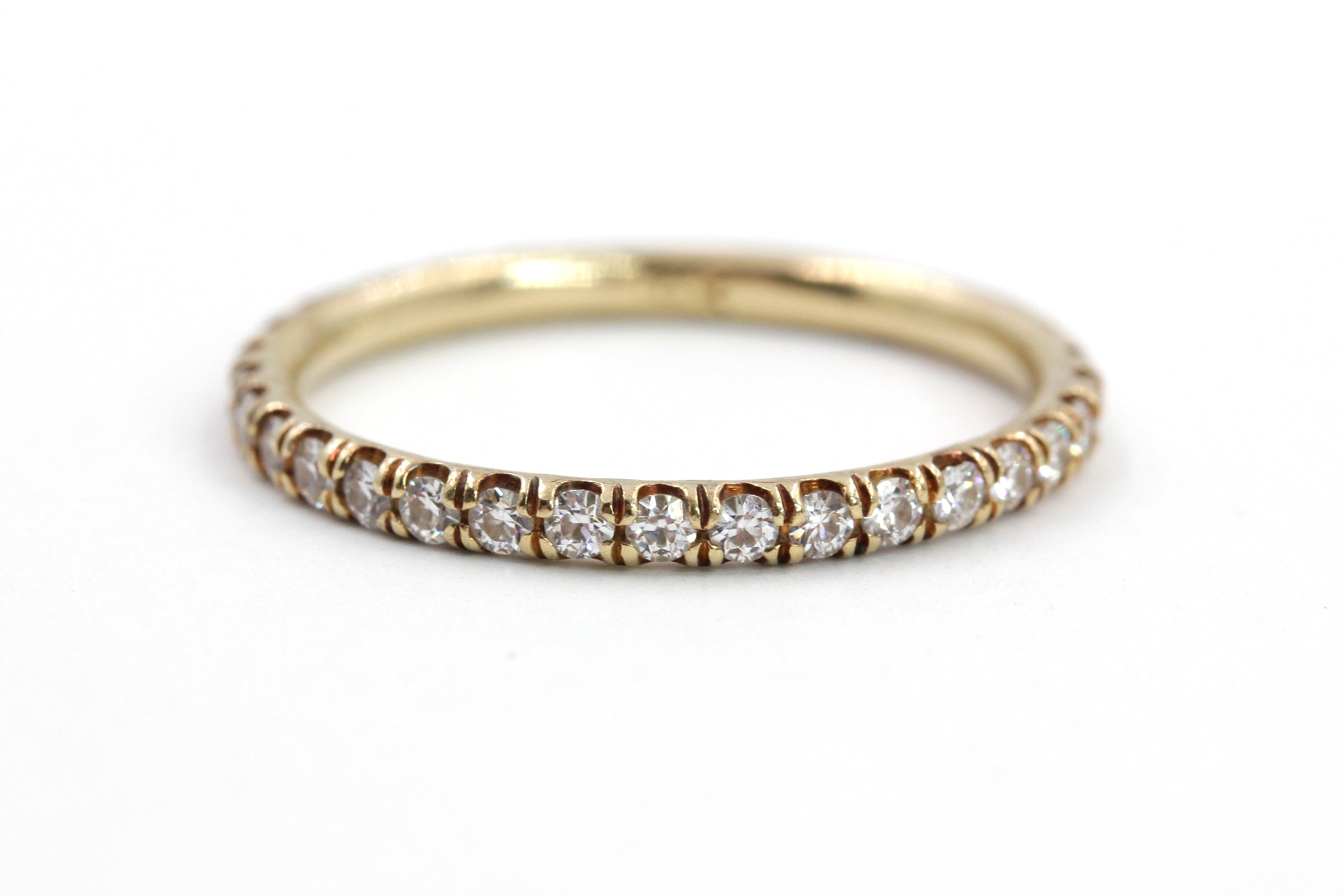 Moissanite Stackable 14k Gold Band