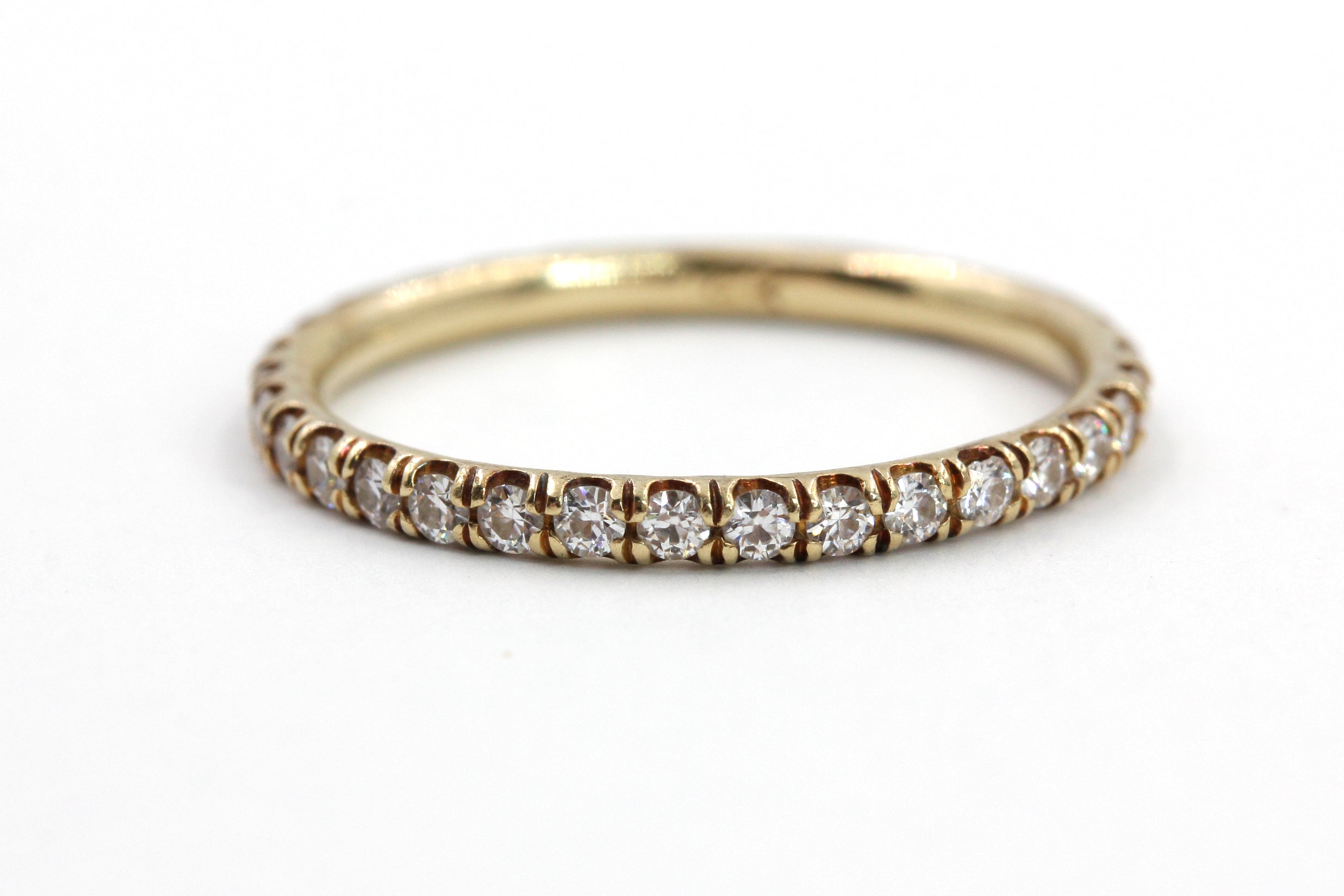 Moissanite Stackable 14k Gold Band