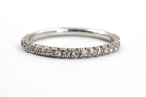 Moissanite Stackable 14k White Gold Band