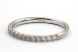 Moissanite Stackable 14k White Gold Band