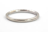 Moissanite Stackable 14k White Gold Band