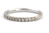 Moissanite Stackable 14k White Gold Band