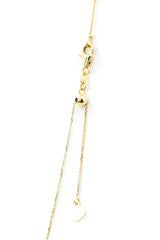 Moon and Star Charm Necklace - 14k Yellow Gold