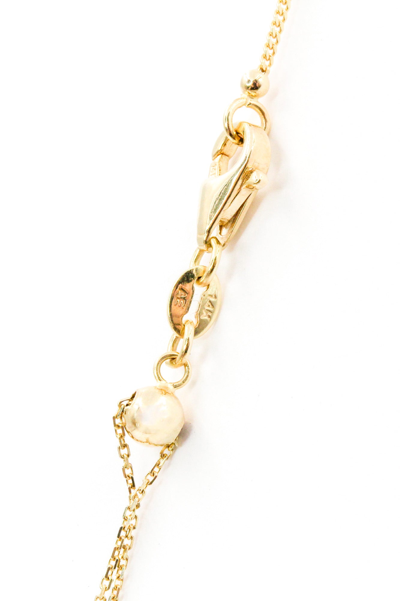 Moon and Star Charm Necklace - 14k Yellow Gold