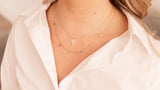 Multi Colored Sapphire and Diamond Necklace - 14k Yellow Gold - 1.38ctw