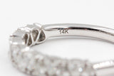 Pear Diamond Band Ring - 14k White Gold - 0.63ctw