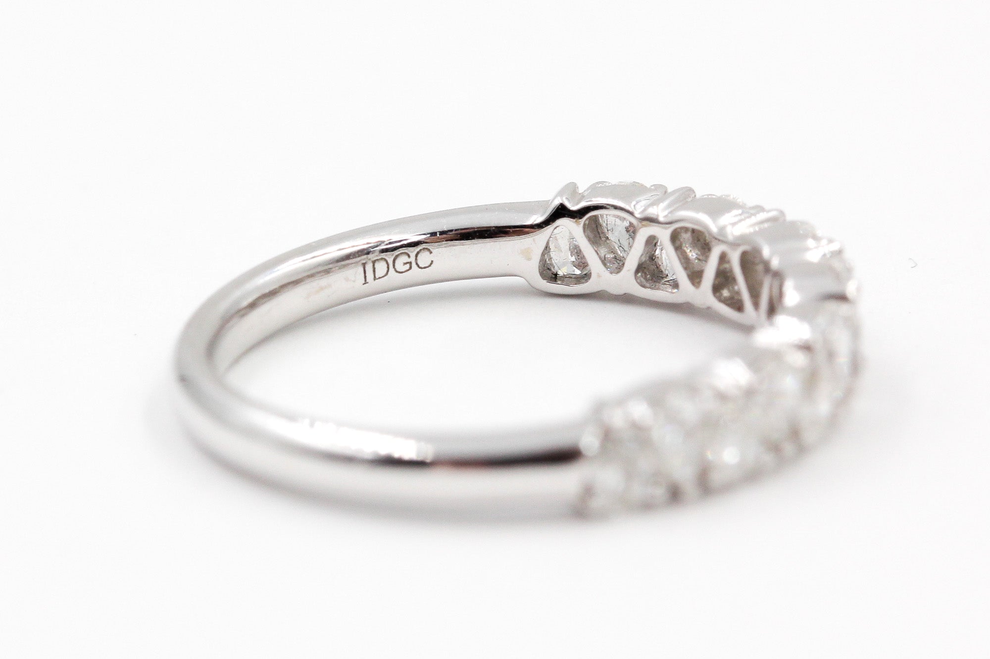 Pear Diamond Band Ring - 14k White Gold - 0.63ctw