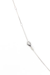 Petite Diamond Flower Pendant Necklace - 18k White Gold - 0.25ctw