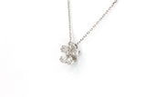 Petite Diamond Flower Pendant Necklace - 18k White Gold - 0.25ctw