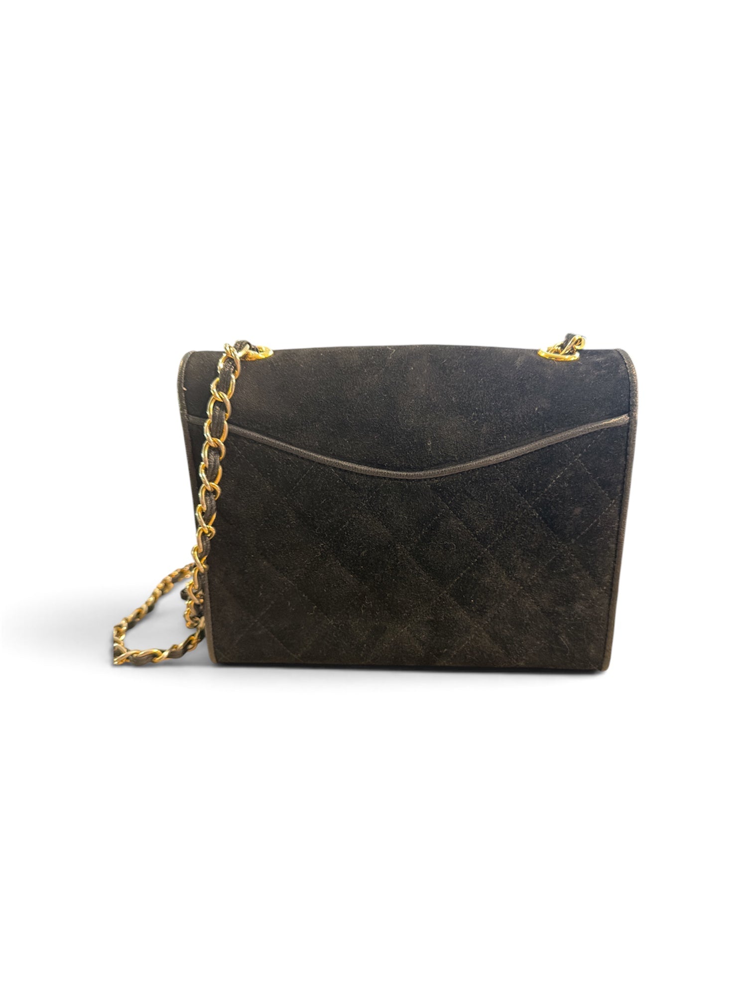 Vintage Chanel Suede CC Flap Bag