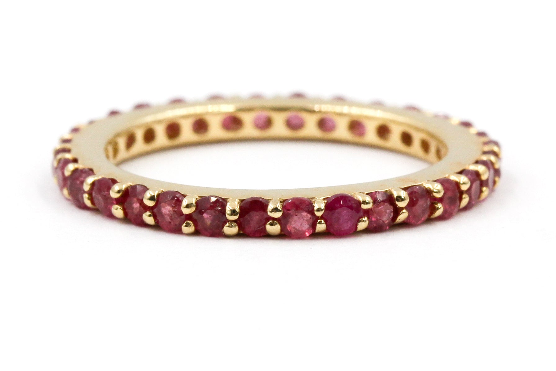 Ruby Eternity Band Ring - 14k Yellow Gold - 1.75ctw