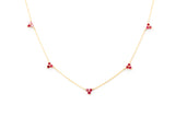 Ruby Station Necklace - 14k Yellow Gold - 0.63ctw